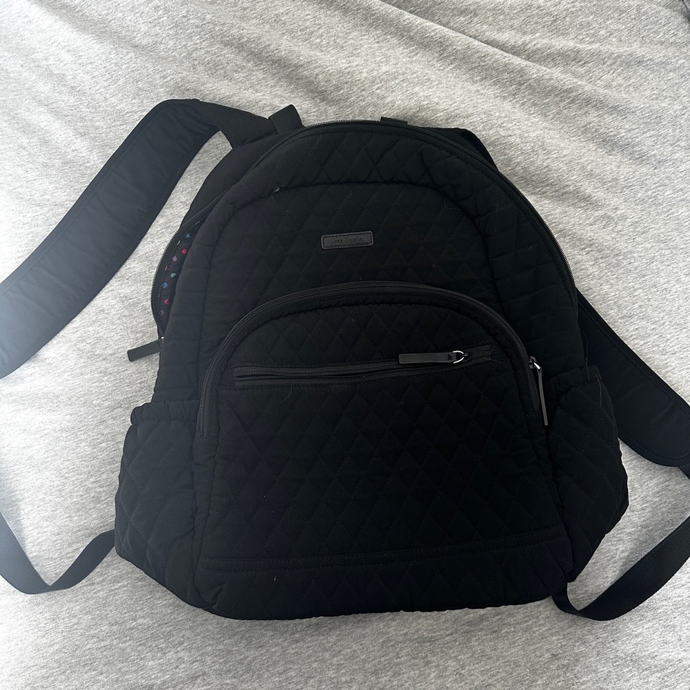 Vera Bradley Quilted Black Backpack